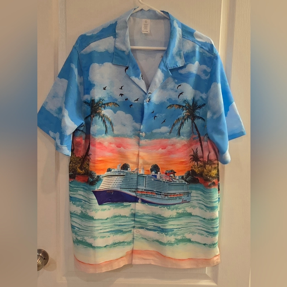 Carnival Mardi Gras Hawaiian Cruise MENS Shirt
